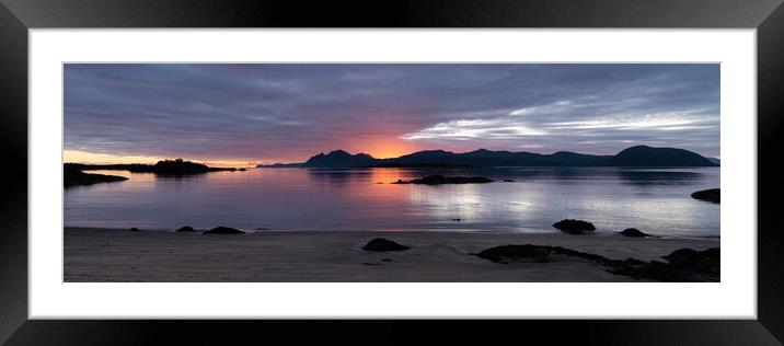 Hessand Beach sunset Lofoten Islands Framed Mounted Print by Sonny Ryse