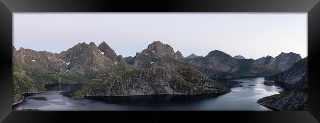 Lake Solbjornvatnet Moskenesoya Lofoten Islands Framed Print by Sonny Ryse