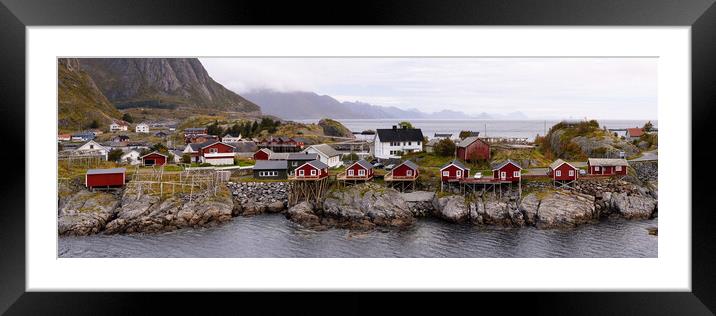 Norwegian Red Rorbu Hamnoy Island Lofoten Islands Framed Mounted Print by Sonny Ryse