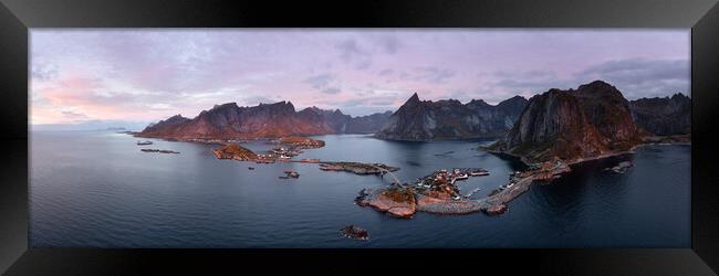 Reinefjorden sunrise Lofoten Islands Framed Print by Sonny Ryse