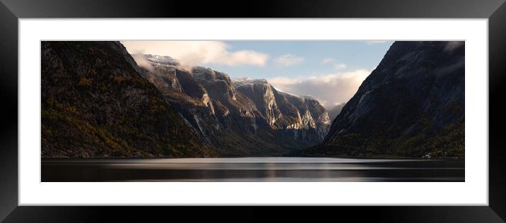 Simadalsfjorden Fjord Norway Framed Mounted Print by Sonny Ryse