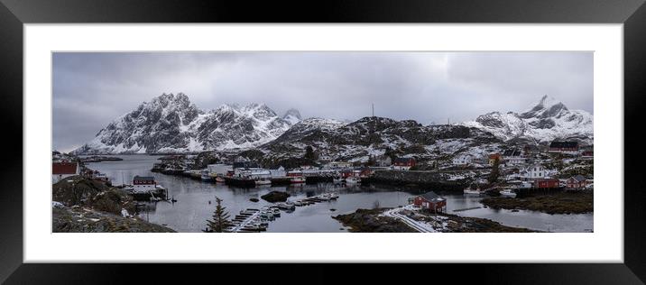 Sund fishing village Moskenes Lofoten Islands Framed Mounted Print by Sonny Ryse