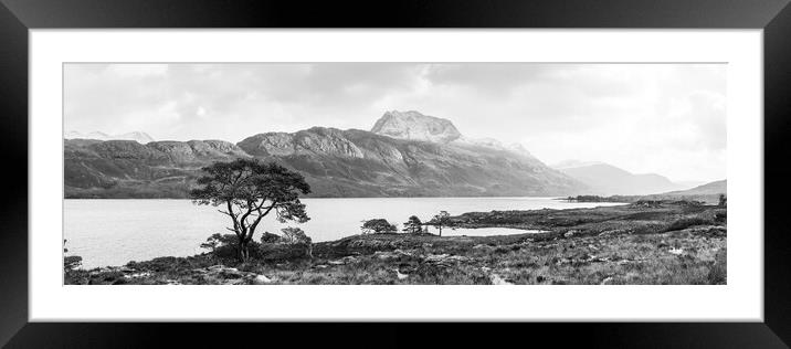 Loch Maree Slioch mountain Wester Ross Highlands scotland Black  Framed Mounted Print by Sonny Ryse