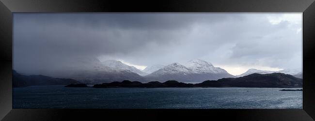 Loch Torridon Rain Storm Scottish Highlands Framed Print by Sonny Ryse