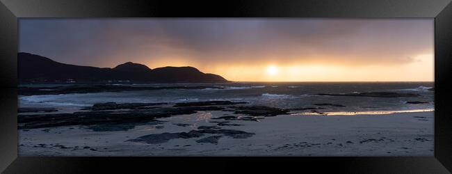 Sanna Bay Beach Ardnamurchan peninsula sunset scotland Framed Print by Sonny Ryse