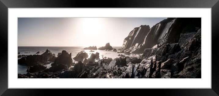 Ayrmer Cove South Hams Devon Dramatic Coast Framed Mounted Print by Sonny Ryse