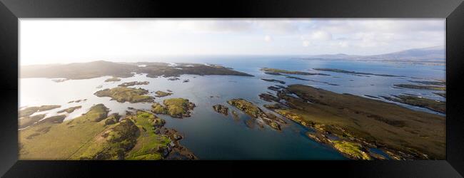 Benbecula Island Uist Lochs aerial Outer Hebrides Framed Print by Sonny Ryse