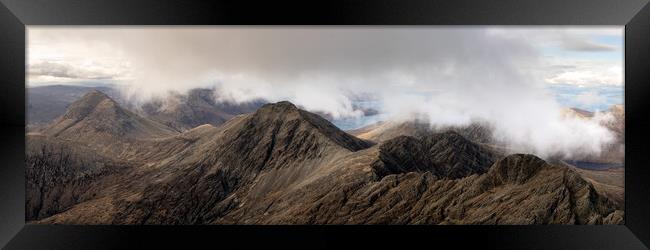 Black Cuillin ridge mountain range Isle of Skye 2 Framed Print by Sonny Ryse