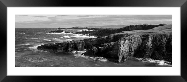Isle of Lewis Outer Hebrides Black and white coast Framed Mounted Print by Sonny Ryse
