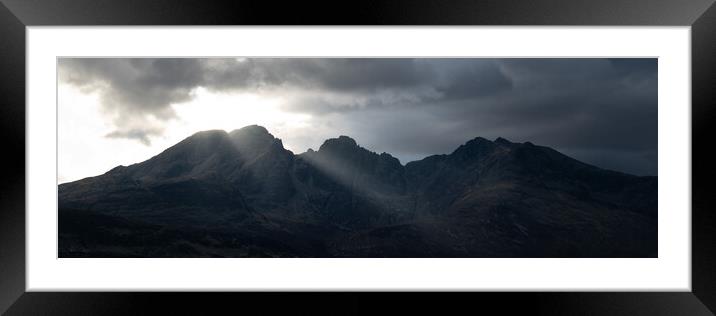 Isle of Sky Black Cuillin Mountains Scotland Framed Mounted Print by Sonny Ryse