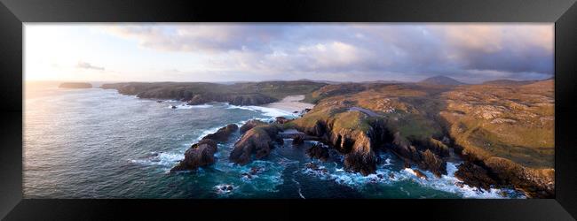 Mangersta Coast Aerial Isle of Lewis Outer Hebrides Scotland Framed Print by Sonny Ryse