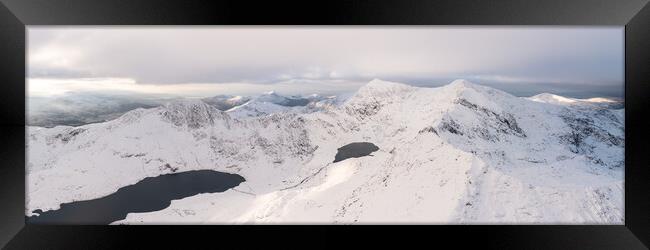 Snowdon Yr Wyddfa Horshoe mountain Eryri Snowdonia national park Framed Print by Sonny Ryse