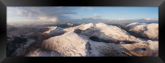 Snowdon Yr Wyddfa Horshoe mountain Eryri Snowdonia national park Framed Print by Sonny Ryse