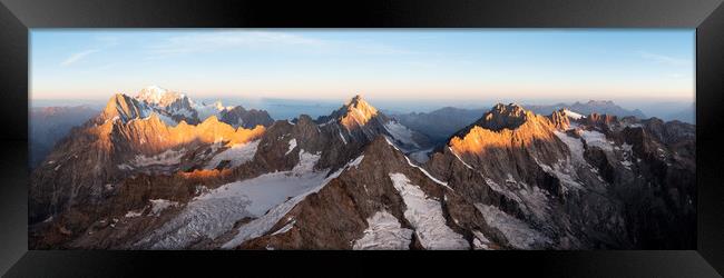 Mont Dolent Tripoint mountain Mont Blanc Massif Swiss Alps Framed Print by Sonny Ryse