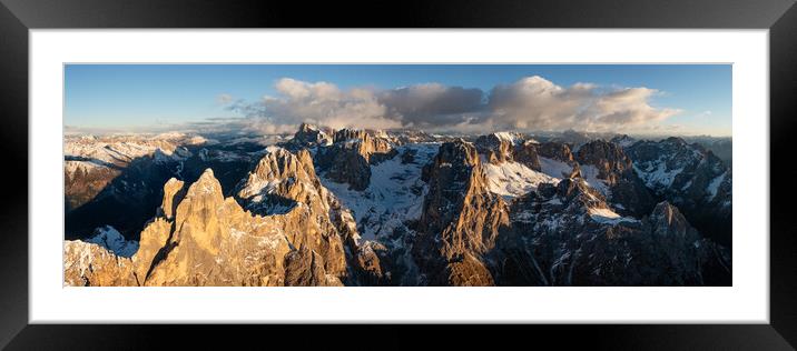 Cima di Fradusta Valle di Pradidali Pala mountains Dolomiti Dolomites Italy aerial Framed Mounted Print by Sonny Ryse