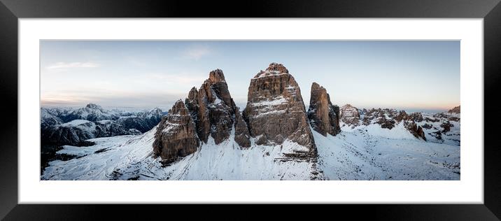 Tre cime di lavaredo Italian Dolomites Framed Mounted Print by Sonny Ryse