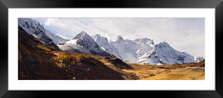 Col du Lautaret La Meije Mountain Ecrins Alps France Framed Mounted Print by Sonny Ryse