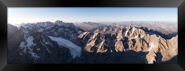 Glacier Blanc Parc national des Écrins Aerial Alps France Framed Print by Sonny Ryse