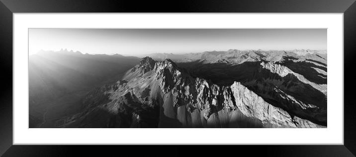 Massif des Cerces Col Du Galibier French Alps Framed Mounted Print by Sonny Ryse