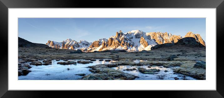 Massif des Cerces Frozen Ponds Vallée de la Clarée Alps Fran Framed Mounted Print by Sonny Ryse