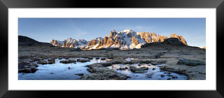 Massif des Cerces Frozen Ponds Vallée de la Clarée Alps Fran Framed Mounted Print by Sonny Ryse