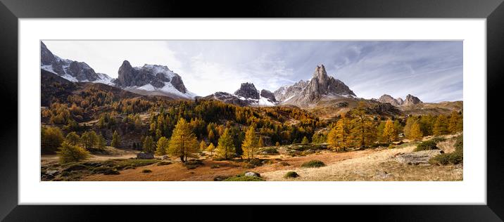 Vallée de la Clarée in Autumn France Alps Framed Mounted Print by Sonny Ryse