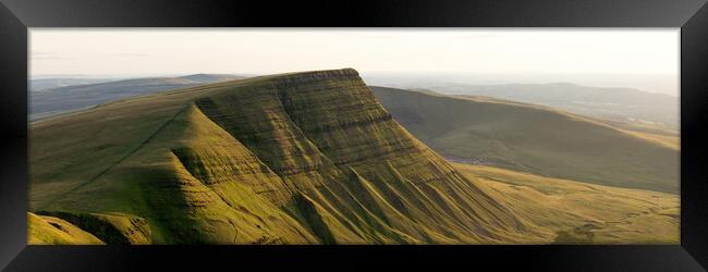 Picws Du Mountain Carmarthen Fans Aerial Wales Framed Print by Sonny Ryse