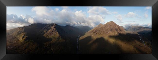 Glen Etive Aerial Scotland Framed Print by Sonny Ryse