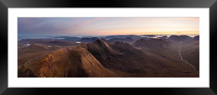 Beinn Alligin Mountain at sunrise Torridon Scotland Framed Mounted Print by Sonny Ryse