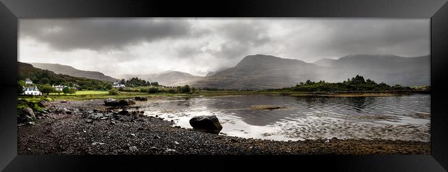 Torridon Village and Loch Scottish Highlands Framed Print by Sonny Ryse