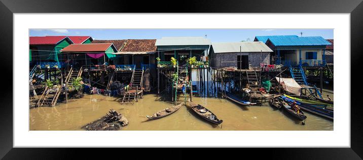 Tonlesap lake cambodia floating village kampong khleang 4 Framed Mounted Print by Sonny Ryse
