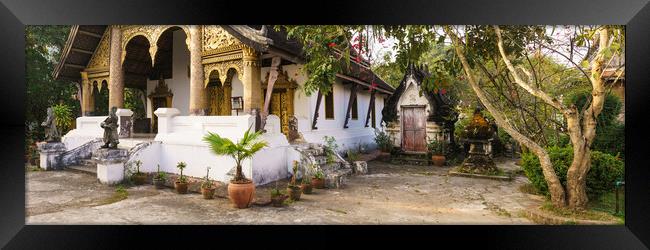Wat Choum Khong Sourin Tharame Luang Prabang Temple Framed Print by Sonny Ryse