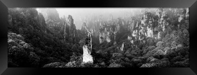 Zhangjiajie National Park Wulingyuan mountains forest Framed Print by Sonny Ryse