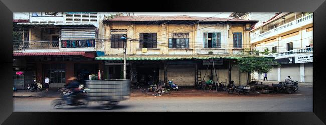 Siem Reap street cambodia Framed Print by Sonny Ryse