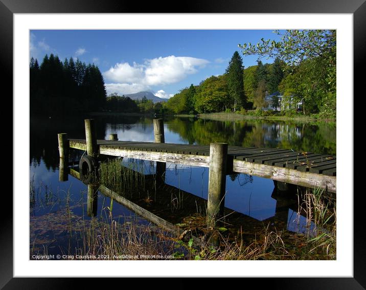 Sunny Day on Loch Ard, Trossachs, Loch Lomond, Scotland Framed Mounted Print by Wall Art by Craig Cusins
