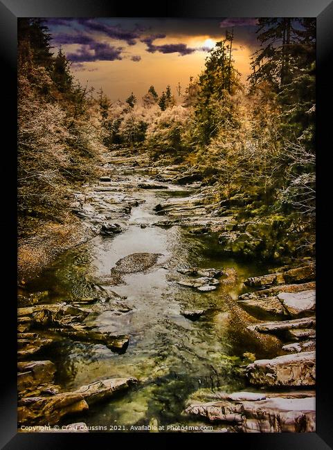 Scottish frozen river Framed Print by Wall Art by Craig Cusins