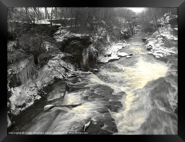 River Torrents Framed Print by Wall Art by Craig Cusins