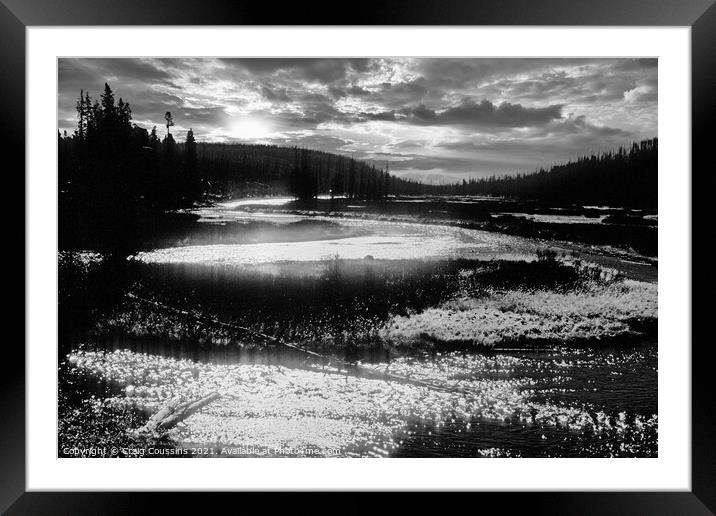 Snake River Reflections Framed Mounted Print by Wall Art by Craig Cusins