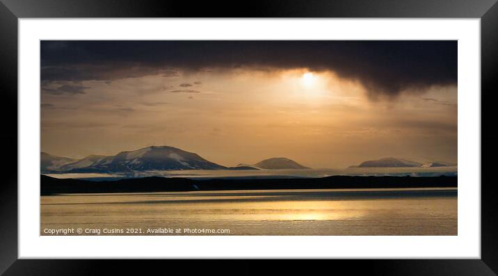 Arctic Sunset Framed Mounted Print by Wall Art by Craig Cusins