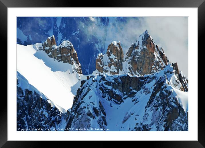 Mountain Peaks Framed Mounted Print by Wall Art by Craig Cusins