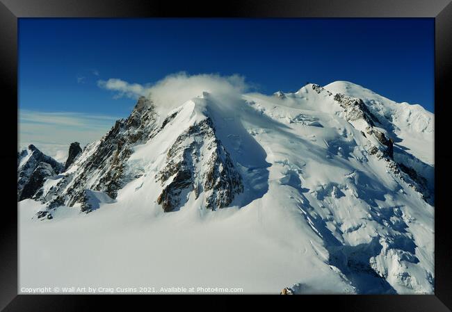 Mont Blanc Mountain Framed Print by Wall Art by Craig Cusins