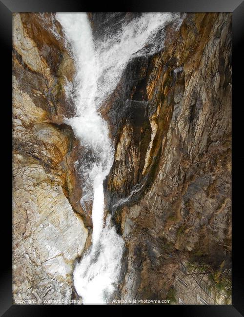 Waterfall  Framed Print by Wall Art by Craig Cusins