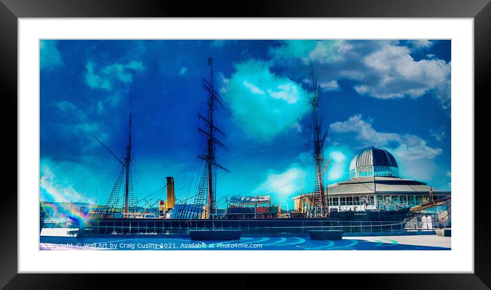 HMS Discovery in Dundee  Framed Mounted Print by Wall Art by Craig Cusins