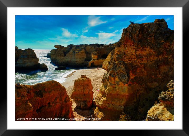 Algarve Beach 8 Framed Mounted Print by Wall Art by Craig Cusins