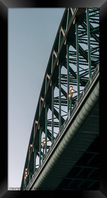 Tyne Bridge Curves and Lines Framed Print by Dan Beegan