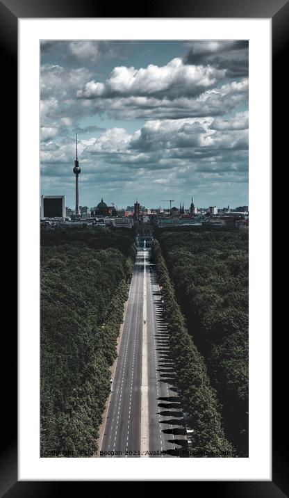 Brandenburger Tor View Above the Victory Column Framed Mounted Print by Dan Beegan