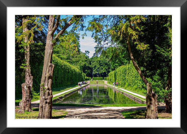 Antrim Castle Gardens Pond Among the Bushes Framed Mounted Print by Matthew McGoldrick