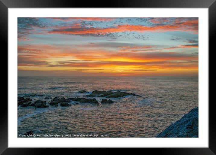 A sunset at Malin head. Framed Mounted Print by kenneth Dougherty