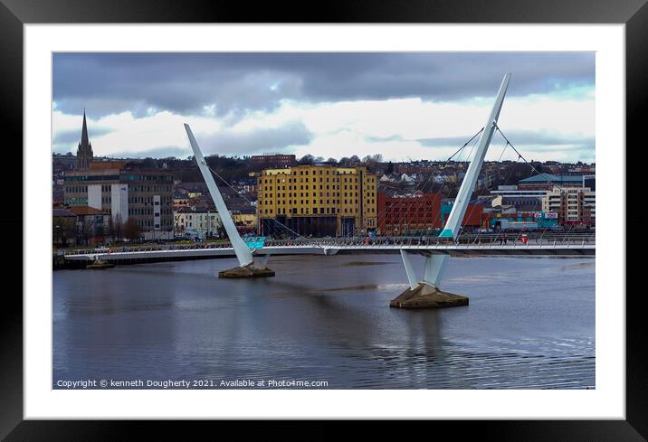 Peace Bridge Framed Mounted Print by kenneth Dougherty