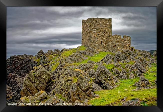 o`Doherty castle Framed Print by kenneth Dougherty